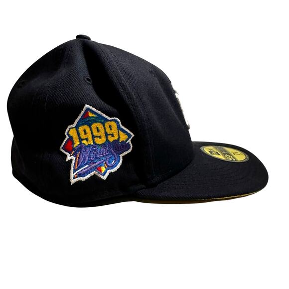 VTG New York Yankees New Era 1999 World Series Pride 59Fifty Hat Cap Black 7 3/8 - Picture 2 of 8